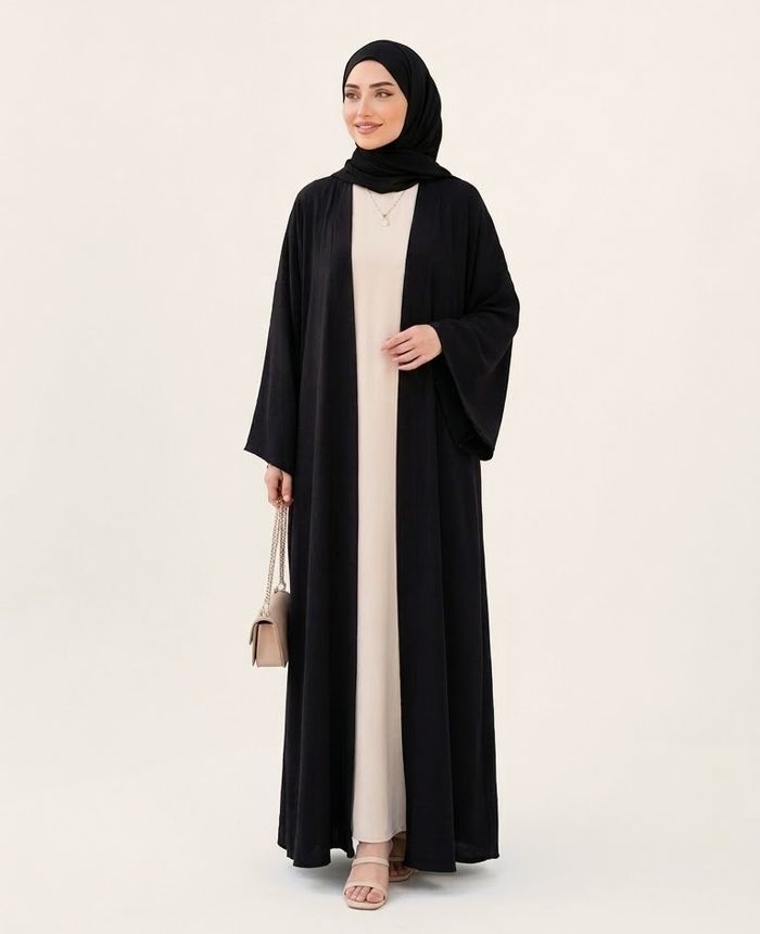 FERAHFEZA Siyah abaya